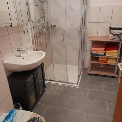 Ein Badezimmer in der Unterkunft Locken1