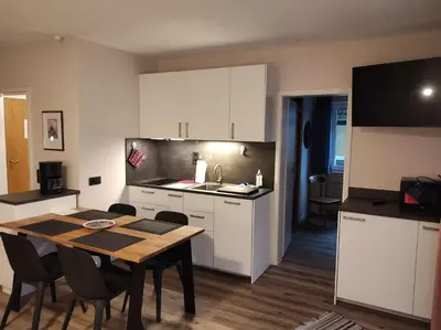 Küche/Küchenzeile in der Unterkunft Ferienwohnung Harzer Horst