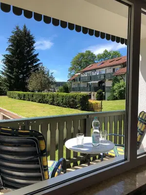 Ein Garten an der Unterkunft Ferienwohnung Harzer Horst
