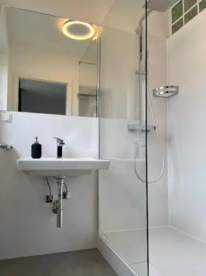 Ein Badezimmer in der Unterkunft Bergfürst