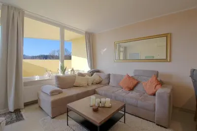 Ein Sitzbereich in der Unterkunft Apartment 422