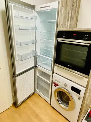 Küche/Küchenzeile in der Unterkunft FeWo Lebenslust mit Whirlpoolbadewanne #Innenstadt#Außenbereich von Harztraveler