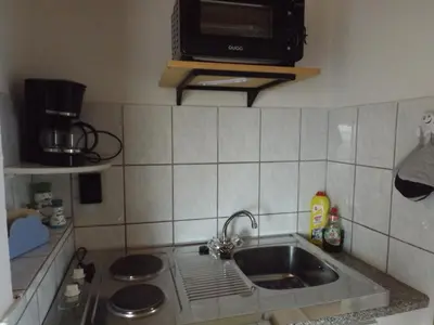 Küche/Küchenzeile in der Unterkunft Ferienwohnung Gartenblick - a66054