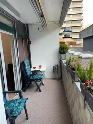 Ein Balkon oder eine Terrasse in der Unterkunft Fewo Berlik