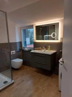 Ein Badezimmer in der Unterkunft Ferienwohnung am Jungbrunnen 3