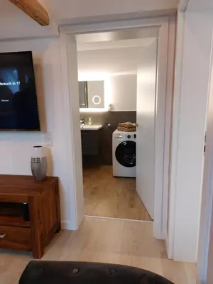 Küche/Küchenzeile in der Unterkunft Ferienwohnung am Jungbrunnen 3