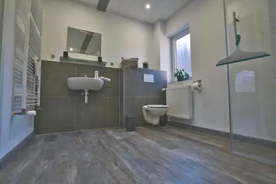 Ein Badezimmer in der Unterkunft Ferienhaus Eulenspiegel