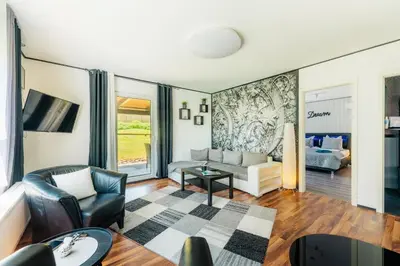 Küche/Küchenzeile in der Unterkunft Ferienhaus Peggy mit Klimaanlage in den Bergen