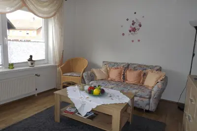 Ein Sitzbereich in der Unterkunft Ferienwohnung Simon