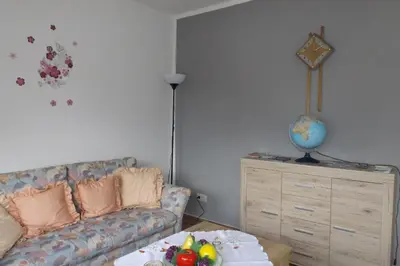 Ein Bett oder Betten in einem Zimmer der Unterkunft Ferienwohnung Simon
