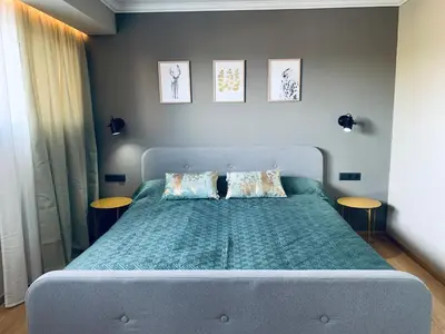 Ein Bett oder Betten in einem Zimmer der Unterkunft Top Ferienwohnung ALBERGO in Altenau
