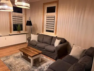 Ein Sitzbereich in der Unterkunft Villa am Paulsberg