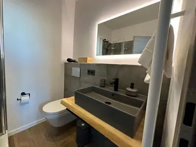 Ein Badezimmer in der Unterkunft Lieblingsquartier Sankt Andreasberg Studio 9