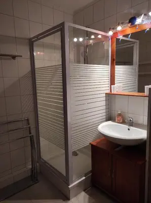 Ein Badezimmer in der Unterkunft Günther`s Harzburg Stube