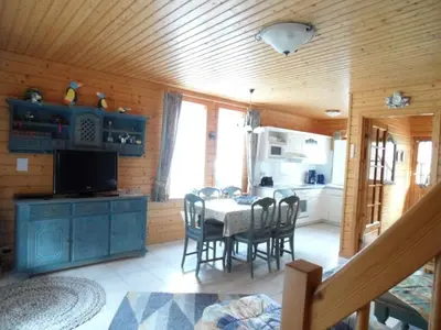 Küche/Küchenzeile in der Unterkunft Ferienhaus Nr 24, Typ A, Ferienanlage Blauvogel, Hasselfelde, Harz