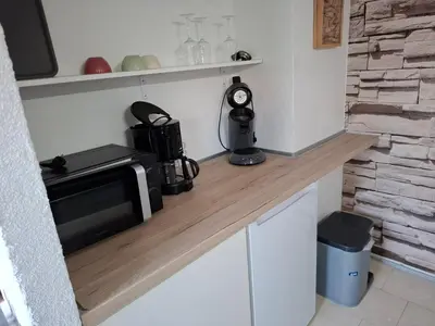 Küche/Küchenzeile in der Unterkunft Kleine gemütliche Ferienwohnung günstige Lage