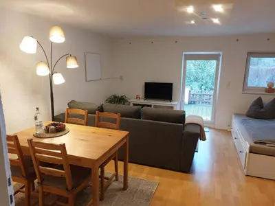 TV/Unterhaltungsangebot in der Unterkunft Kleine gemütliche Ferienwohnung günstige Lage