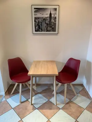 Ein Sitzbereich in der Unterkunft 1-Zimmer-Wohnung Astfeld