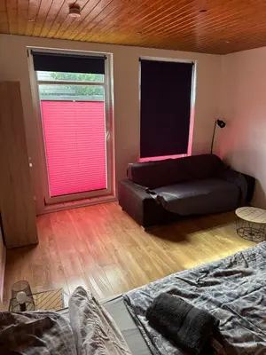 Ein Sitzbereich in der Unterkunft 1-Zimmer-Wohnung Astfeld
