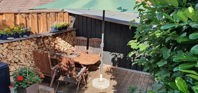 Ein Garten an der Unterkunft Ferienwohnung Zur Ellernmühle