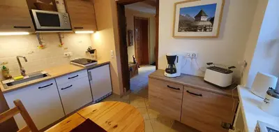Küche/Küchenzeile in der Unterkunft Ferienwohnung Zur Ellernmühle