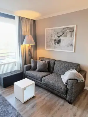 Ein Sitzbereich in der Unterkunft Hahnenklee mit Seeblick