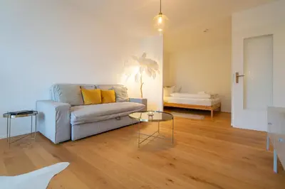 Ein Bett oder Betten in einem Zimmer der Unterkunft Bergwohnung