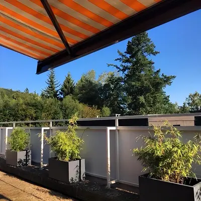 Ein Balkon oder eine Terrasse in der Unterkunft The Lodge Bad Harzburg