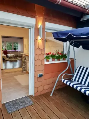 Ein Balkon oder eine Terrasse in der Unterkunft FeWo Goslar Harz