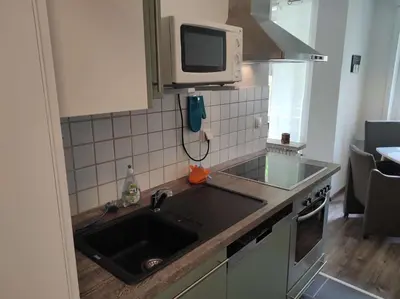 Küche/Küchenzeile in der Unterkunft Ferienwohnung Bergwiese 20