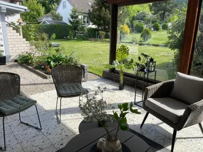 Ein Garten an der Unterkunft Ferienhaus Linda