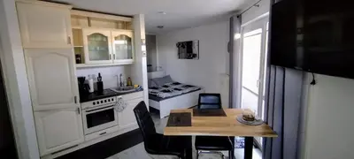 Küche/Küchenzeile in der Unterkunft Appartement Brinkmann