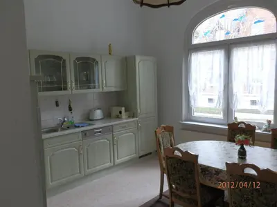 Küche/Küchenzeile in der Unterkunft Ferienwohnung Fedler