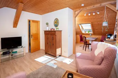 TV/Unterhaltungsangebot in der Unterkunft Ferienwohnung Anemone mit Bergblick