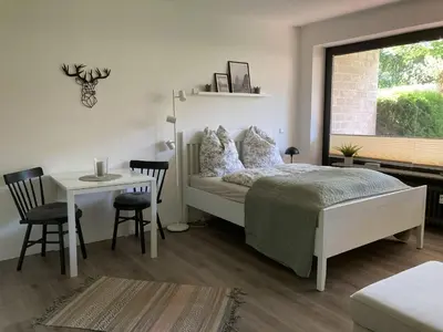 Ein Bett oder Betten in einem Zimmer der Unterkunft Fewo Lotte