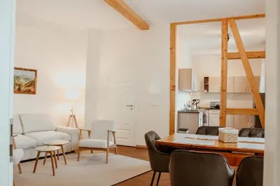 Küche/Küchenzeile in der Unterkunft Alte Münze Apartments