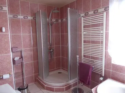 Ein Badezimmer in der Unterkunft Ferienwohnung Hagebuttenweg