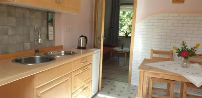 Küche/Küchenzeile in der Unterkunft Ferienwohnung Gerlach