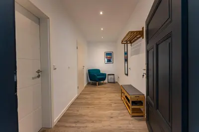 Ein Sitzbereich in der Unterkunft Ferienwohnung am Steinbach 2