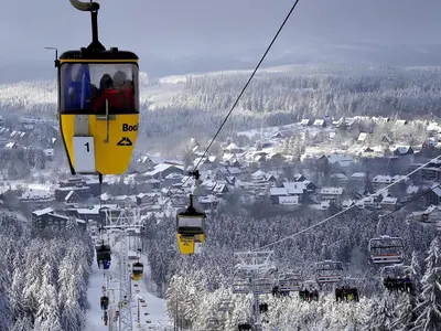 Urige Ferienwohnung Bocksbergblick Ferienpark Hahnenklee im Winter