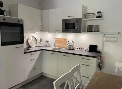 Küche/Küchenzeile in der Unterkunft Ferienwohnung Memory