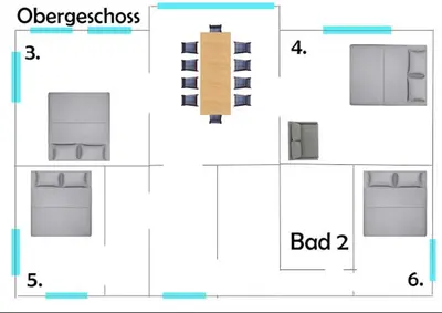 Grundriss der Unterkunft Haus am Wald Zorge 16+ Gäste