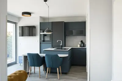 Küche/Küchenzeile in der Unterkunft Saphir Quartier