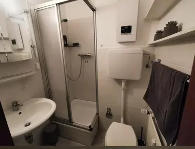 Ein Badezimmer in der Unterkunft Grüne Glocke