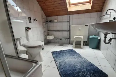Ein Badezimmer in der Unterkunft Holzferienhäuser im Naturerlebnisdorf Blauvogel