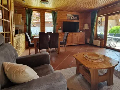 TV/Unterhaltungsangebot in der Unterkunft Ferienhaus im Naturerlebnisdorf Blauvogel