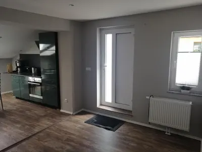 Küche/Küchenzeile in der Unterkunft Ferienwohnung Am Stadtwald