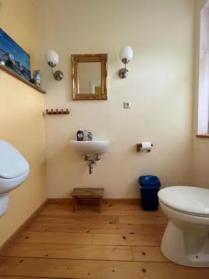 Ein Badezimmer in der Unterkunft Haus Krönchen