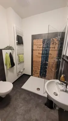Ein Badezimmer in der Unterkunft Bahnhof Gleis 72 - Ferienwohnungen