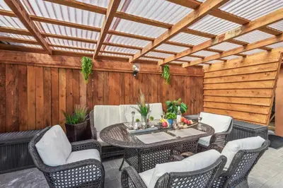 Ein Sitzbereich in der Unterkunft Harztanne - Rückzugsort mit Grill & Parkplatz